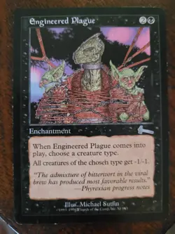 MtG Engineered Plague Urza's Legacy. Played condition, see pics for details! - Image 1