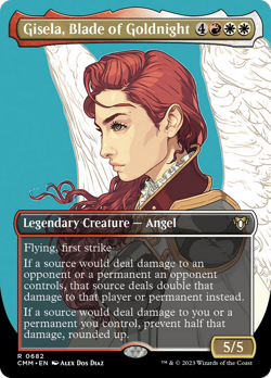 Gisela, Blade of Goldnight (Borderless Profile) [Commander Masters] Magic MTG - Image 1