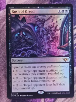 Rush of Dread 104 Rare Outlaws of Thunder Junction Magic: The Gathering Foil LP - Image 1