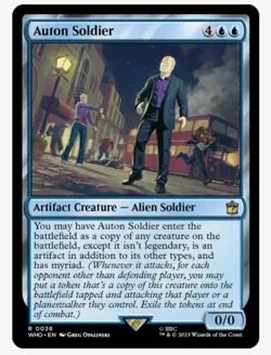 Auton Soldier (FOIL) | MTG WHO | Blue Clone Copy Myriad EDH Commander | NEW NM+ - Image 2