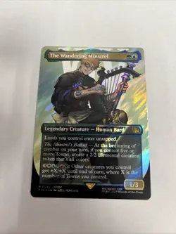 The Wandering Minstrel Borderless Surge Foil Card #0548 MTG LP - Image 1