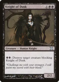 Knight of Dusk 1x MtG Tenth Edition 10th SP/NM - Image 1