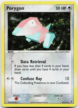 Porygon 47/112 Uncommon FireRed & LeafGreen Pokemon Reverse Holo Lightly Played - Image 1