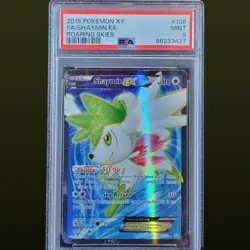 2015 POKEMON XY ROARING SKIES SHAYMIN EX #106/108 FULL ART PSA 9 - Image 1
