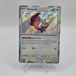 Pokemon TCG Skwovet 205/091 Paldean Fates Shiny Holo Rare NM Card - Image 2