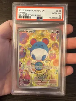 Marill 232/217 Illustration Rare 2026 Pokemon Ascended Heroes PSA 10 Gem Mint - Image 3