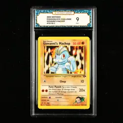 TQG 9 MINT 2000 Pokemon GYM ENG Giovanni's Machop #72/132 C - Image 1