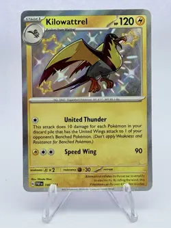 2024 Pokemon Paldean Fates Kilowattrel 146/091 Shiny Rare Baby Shiny Holo NM - Image 1