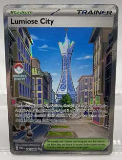 Pokemon TCG Lumiose City POR 111/088 Trainer Stadium Full Art Holo Rare - Image 1