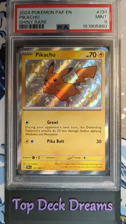 2024 POKEMON PAF EN-PALDEAN FATES SHINY RARE #131 PIKACHU PSA 9 - Image 1