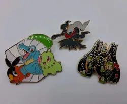 Official Pokemon Collectors Pins Lot Of 3 - Zygarde, Darkrai, First Partners - Image 1