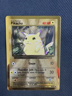Pikachu 2021 Pokemon Celebrations Ultra Premium Metal Card #58 - Image 1