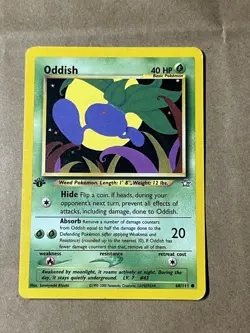 Oddish 68/111 Pokemon Card TCG 1st Edition Neo Genesis - Image 1
