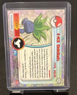 Vintage Rare Oddish - #43 1999 Topps Pokemon TV - TCG NM - Image 2
