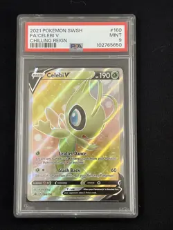 2021 Pokemon Swsh Fa/celebi V Chilling Reign # 160 Psa 9 - Image 1