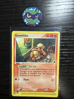 Pokemon TCG Growlithe 65/100 Sandstorm Regular Common 2003 E Reader MP - Image 1