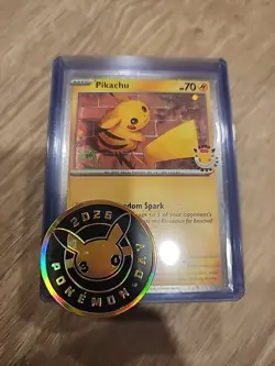 Pokemon TCG Pikachu Pokemon Day 2026 Promo And Coin - Image 1