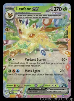 LEAFEON EX 006/131 HOLO DOUBLE RARE PRISMATIC EVOLUTIONS POKEMON NEAR MINT - Image 1