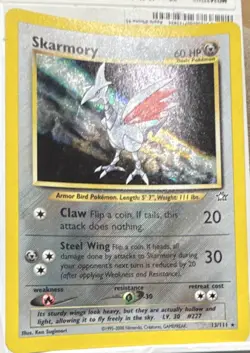 Pokemon TCG Skarmory Neo Genesis 13/111 Holo Rare Unlimited English 2000 60 HP - Image 1