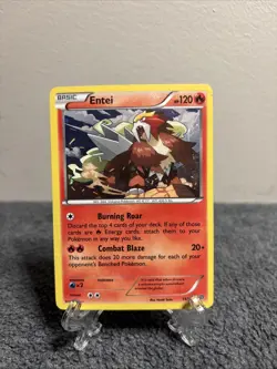 Pokemon TCG Entei XY Ancient Origins 14/98 Cosmos Holo Rare Card - Image 1