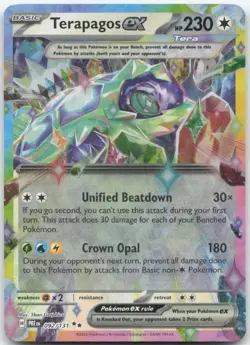 Terapagos ex 092/131 Double Rare Prismatic Evolutions Pokemon Near Mint - Image 1