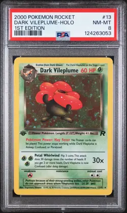 Dark Vileplume Holo 1st Edition PSA 8 2000 Pokemon Team Rocket #13 - Image 1