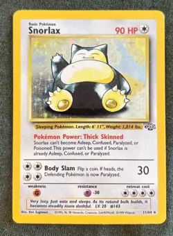 Pokemon TCG Snorlax 11/64 Jungle Unlimited Holo Rare Vintage - Image 1