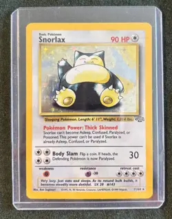 Pokemon TCG Snorlax 11/64 Jungle Unlimited Holo Rare Vintage - Image 3