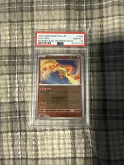2023 POKEMON SV2a JP MOLTRES MASTERBALL REVERSE HOLO PSA 10 GEM MINT - Image 1