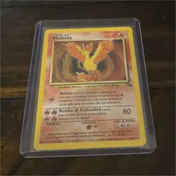Pokemon TCG Moltres Base Set Holo Rare Unlimited 12/102 1999 Italian HP70 - Image 1
