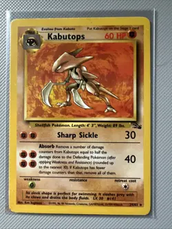 Pokemon - Fossil - Kabutops 24/62 - Non-Holo Rare NP - Image 1