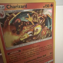 2019 POKEMON 14/181 SUN & MOON CHARIZARD HOLO TEAM UP CRACKED ICE - Image 3