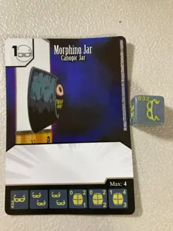 DICE MASTERS YU-GI-OH CARD WITH DICE #032 Morphing Jar Canopic Jar - Image 1