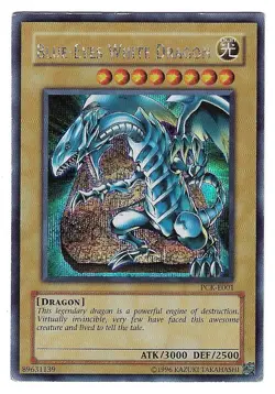 YUGIOH - BLUE-EYES WHITE DRAGON - POWER OF CHAOS KAIBA - PRISMATIC RARE PCK-E001 - Image 1