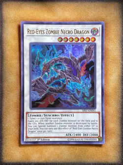 Yugioh Red-Eyes Zombie Necro Dragon SR07-EN041 Ultra Rare 1st Ed LP - Image 1