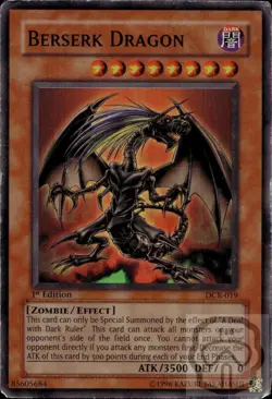 Berserk Dragon DCR-019 SR Dark Crisis Yu-Gi-Oh 1st Edition HP - Image 2