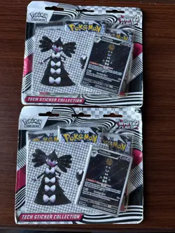 (2X) Pokemon TCG Scarlet Violet White Flare 3Pk Blister Tech Sticker Packs - Image 1