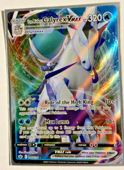 Ice Rider Calyrex VMAX Ultra Rare Holo Pokemon TCG - Image 1