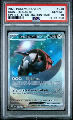 2023 POKEMON SVI EN-SCARLET & VIOLET #248 IRON TREADS EX PSA 10 - Image 1