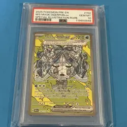 2025 Pokemon Prismatic Evolutions Wellspring Mask Ogerpon EX #152/131 SIR PSA 10 - Image 1