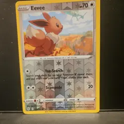 Pokemon Eevee 125/203 Reverse Holo SWSH07: Evolving Skies NM oc - Image 1