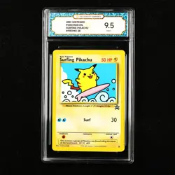 TQG 9.5 MINT+ 2001 Pokemon ENG Surfing Pikachu #PROMO 28(2) - Image 1