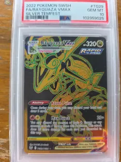 PSA 10 GEM MINT Rayquaza VMAX Silver Tempest Full Art Holo 2022 Pokemon TG29 - Image 3