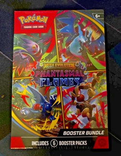 Pokemon TCG Mega Evolution Phantasmal Flames Booster Bundles New Sealed 6 Packs - Image 1
