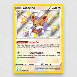 Cinccino SV094/SV122 Shining Fates: Shiny Vault Shiny Holo Rare Pokemon TCG NM - Image 1
