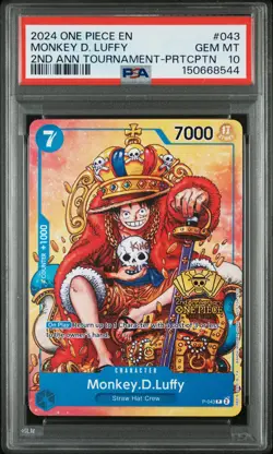 2024 ONE PIECE PROMOS #043 MONKEY D. LUFFY PSA 10 - Image 1