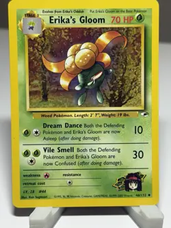 Pokemon Card ERIKA'S GLOOM 46/132 Pokemon Gym Heroes - Image 1