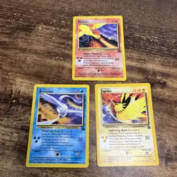 Pokemon Legendary Birds Moltres #21 Articuno 22 Zapdos 23 Black Star Promo Cards - Image 1