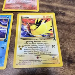 Pokemon Legendary Birds Moltres #21 Articuno 22 Zapdos 23 Black Star Promo Cards - Image 3