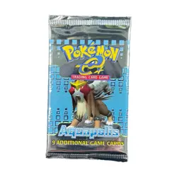 WOTC Pokemon TCG Aquapolis Sealed Booster Pack 9 Cards English Entei - Image 1